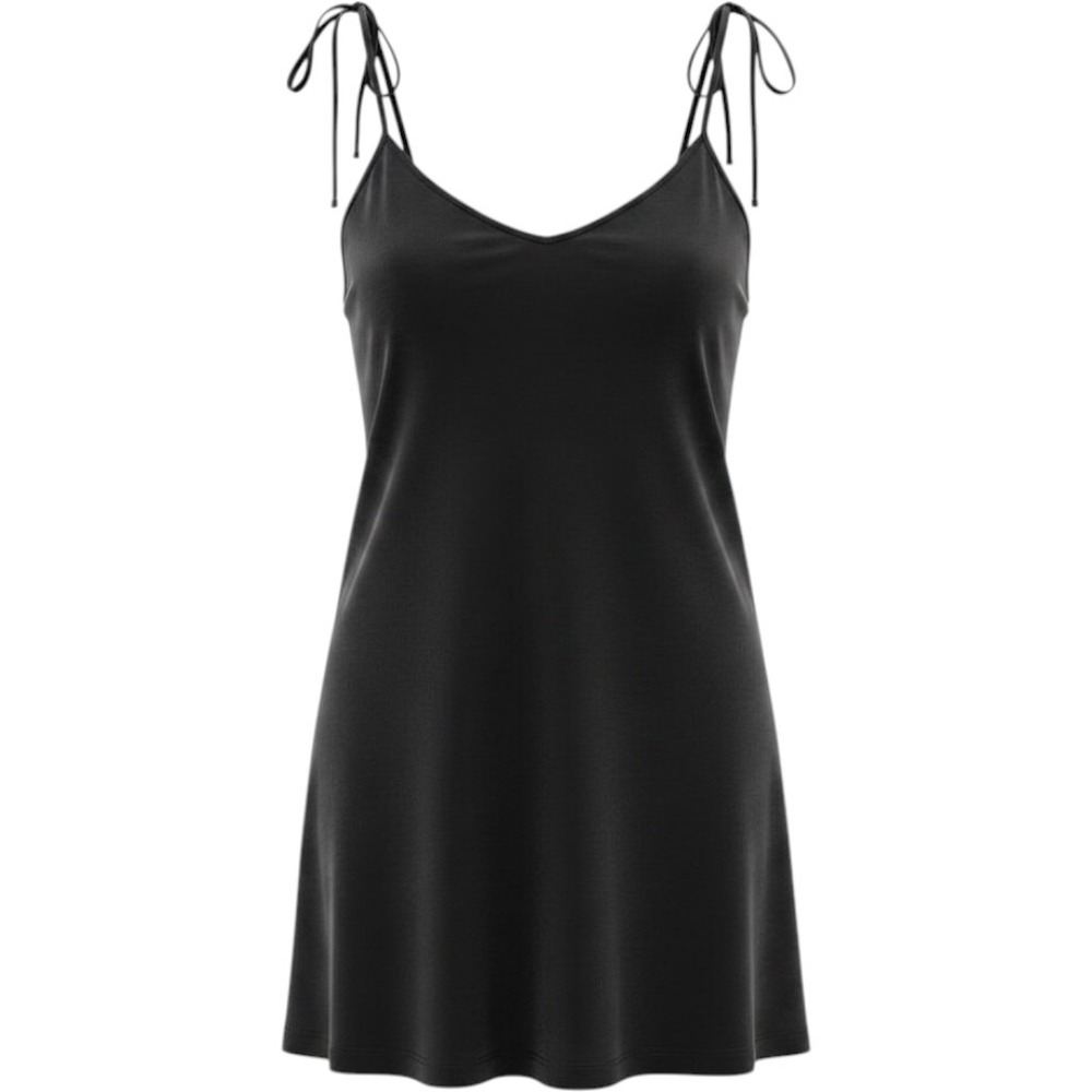 Brandy Melville John Galt Black Sheer Tie Back Slip Mini Dress Size Small
